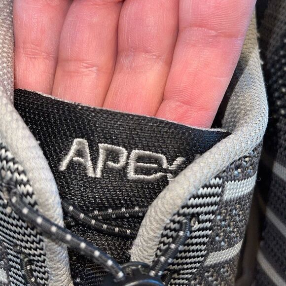 Apex Mens Bolt Striped Knit Low Top Sneakers Running Shoes Black Gray‎ Size 12.5 main image 7